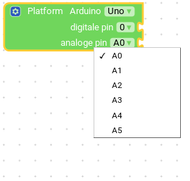 Arduino blok aanpassen